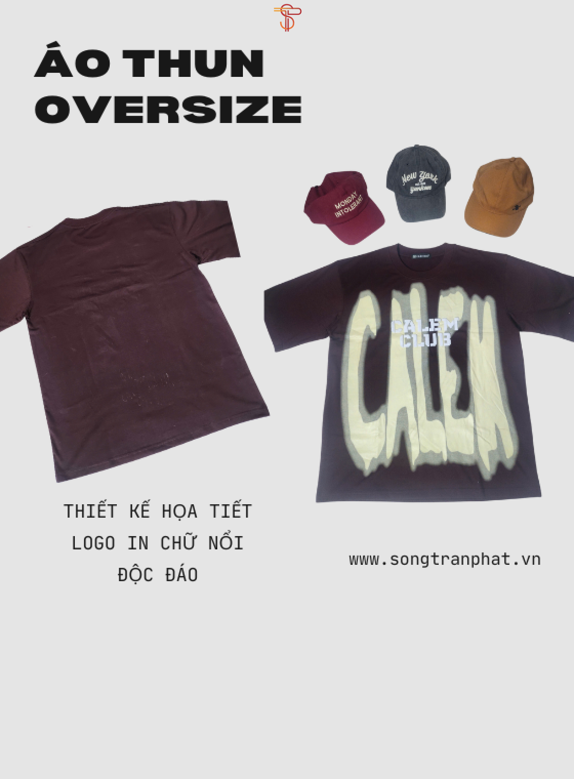 Mid-Sleeve T-shirt with Heat Transfer Print
