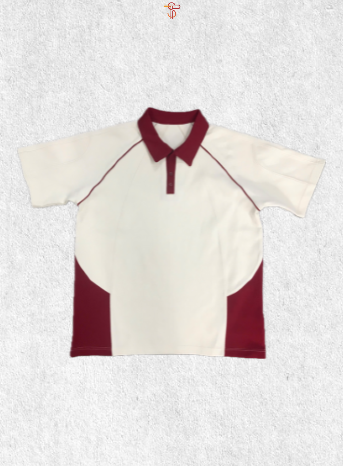 Men's polo shirt - red mix white