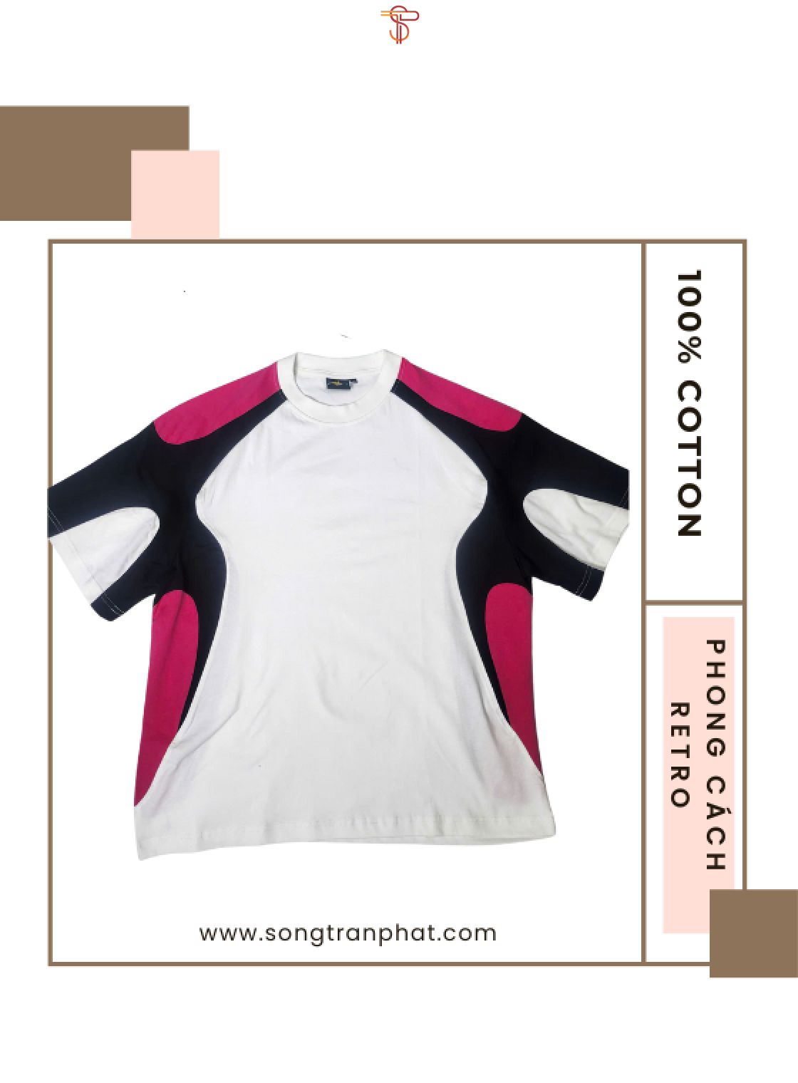 Color-blocked Half-Sleeve T-shirt