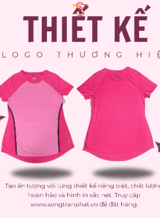 Women's fluorescent pink sports shirt