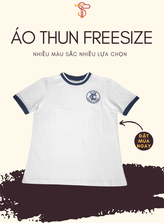 Baby Tee with Embroidered Logo – White & Dark Blue