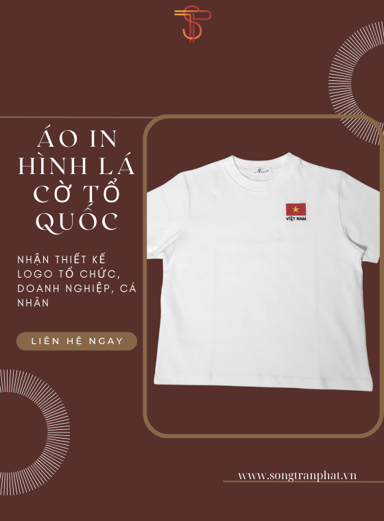 Baby tee with Vietnam flag embroidery